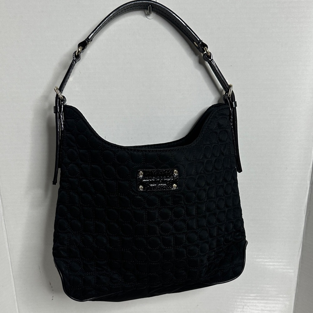 Chic Black Quilted Hobo Bag by Kate Spade